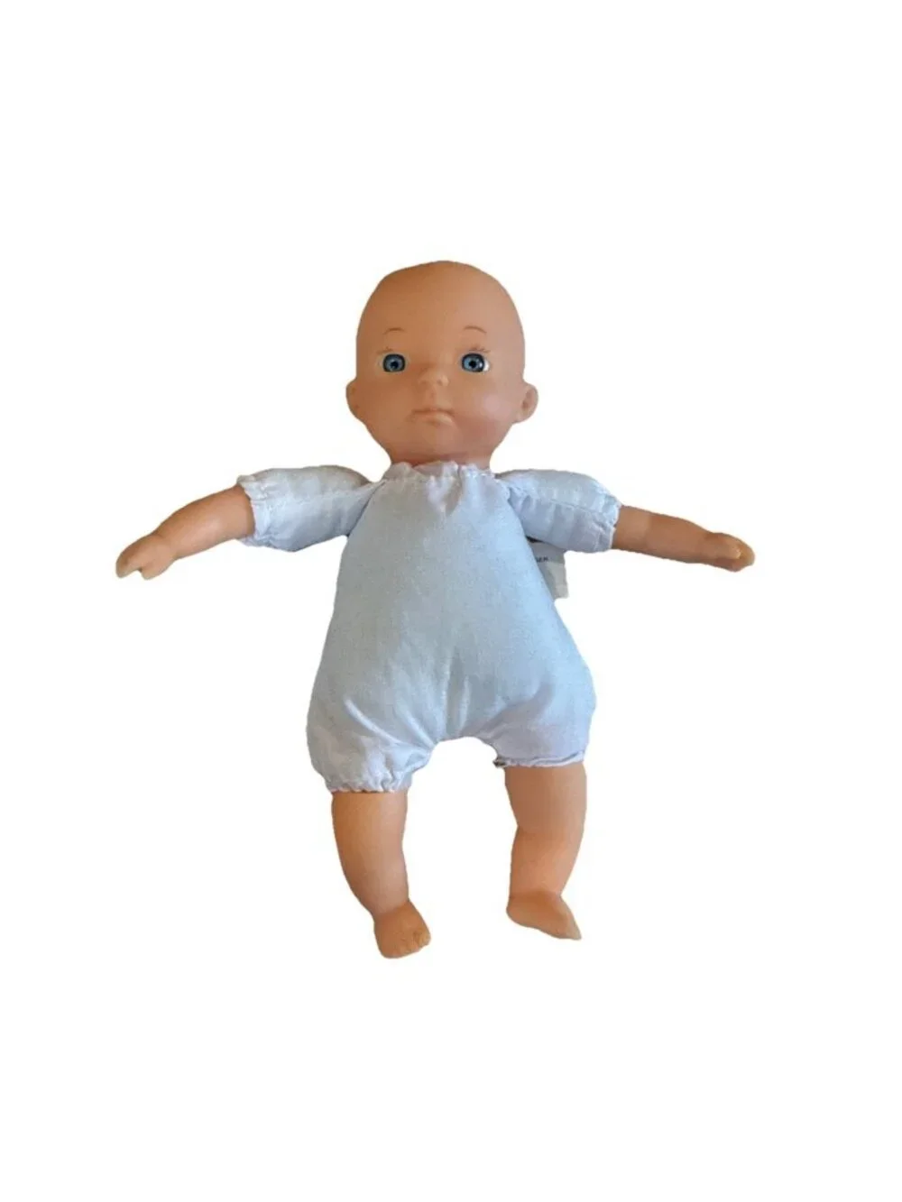 Vintage HK City Toys 6” Doll Blue Eyes Mini Baby Soft Body